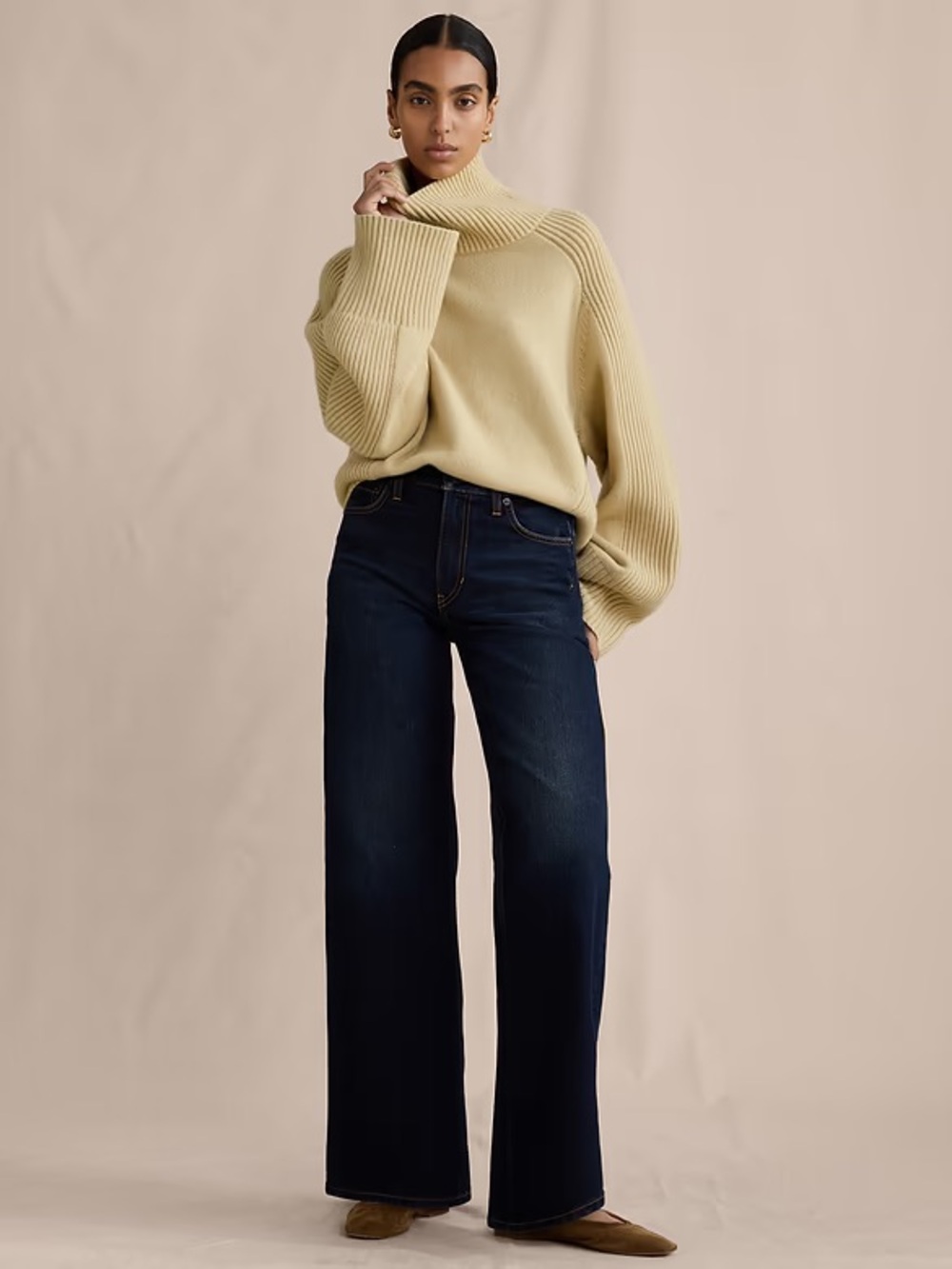 NWT BANANA REPUBLIC THE ICON CLASSIC WIDE-LEG JEAN